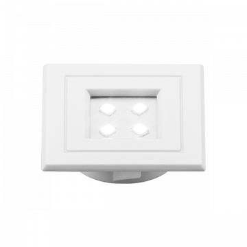 SPOT LUMINARIA LED LUZ FRIA QUADRADA BRANCA 40X40X10MM