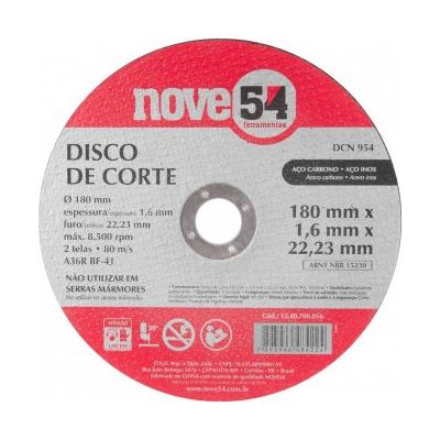 DISCO DE CORTE - MTX - Ø7X1/16X7/8 (180X1,6X22,23MM) - INOX E METAL 